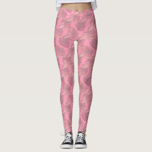 Leggings Patrón de tigre de jungla rosa
