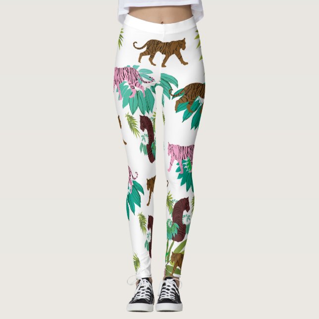 Leggings Patrón de tigres (Anverso)