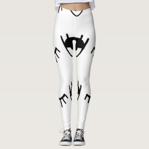 Leggings Patrón de tinta de ojos pintados a mano