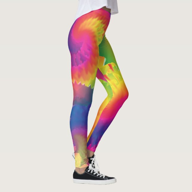 Leggings Patrón de tinte de lazos arco iris de Guay (Derecha)
