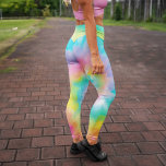 Leggings Patrón de tinte de puntas de arco iris<br><div class="desc">Diseño del patrón del tinte de los lazos del arcoiris.</div>