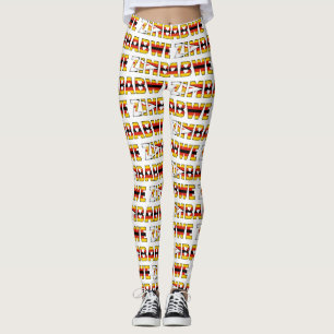 Leggings Patrón de tipografía de colores de la bandera de Z