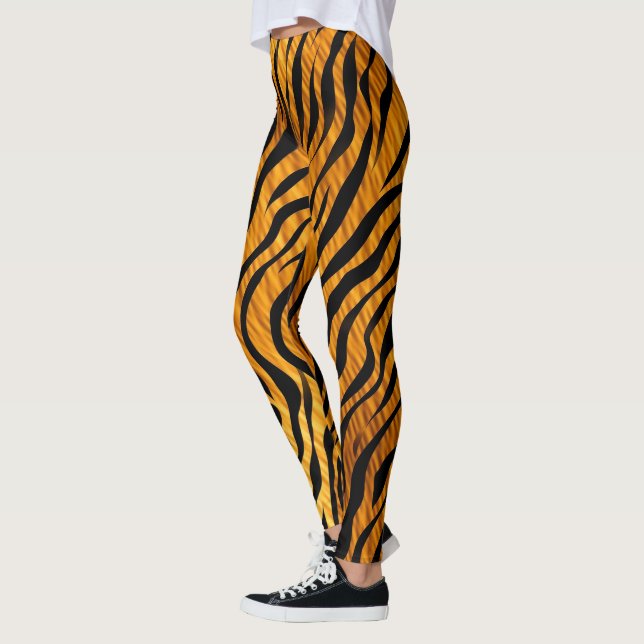 Leggings Patrón de tiras de tigre (Izquierda)
