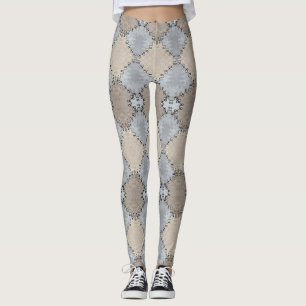 Leggings Patrón de tonos de tierra silenciados