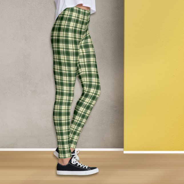 Leggings Patrón de trazados de tartán verde (Subido por el creador)