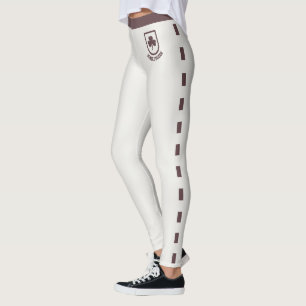 Leggings Patrón de Trébol de Palo de Rosa Polvoriento Neutr