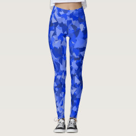 Leggings Patrón de Triángulo Azul