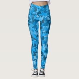 Leggings Patrón de Triángulo Azul