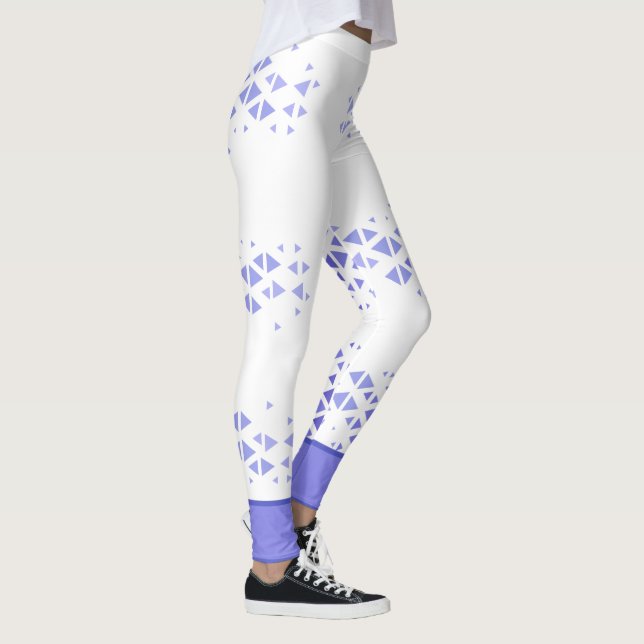 Leggings Patrón de triángulo colorido único y citas (Derecha)