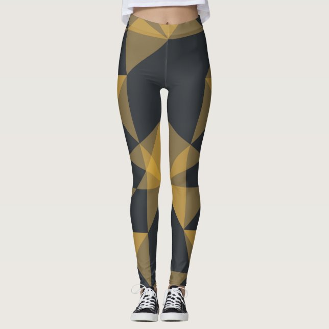 Leggings Patrón de triángulo geométrico moderno, abstracto  (Anverso)