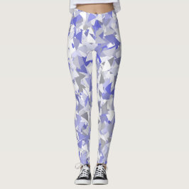 Leggings Patrón de triángulo gris púrpura