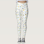 Leggings Patrón de triángulos geométricos azul y amarillo<br><div class="desc">Las leggings modernas,  gráficas y únicas que presentan un patrón de triángulos negro,  amarillo y azul. Hay otros colores disponibles.</div>
