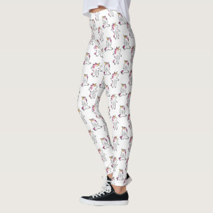 Leggings Patrón de unicornio aerobio cúbico