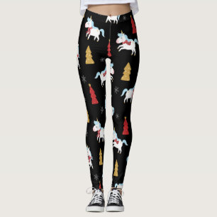 Leggings Patrón de vacaciones de unicornio lindo