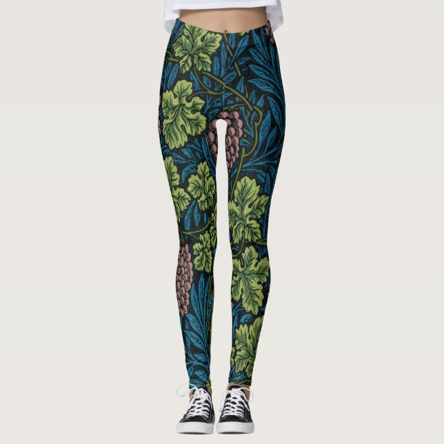 Leggings Patrón de vagina, William Morris (Anverso)