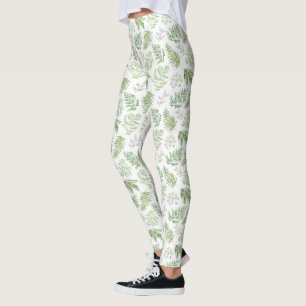 Leggings Patrón de vegetación forestal