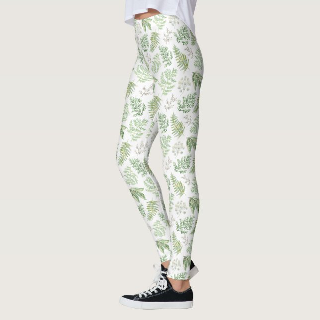 Leggings Patrón de vegetación forestal (Izquierda)