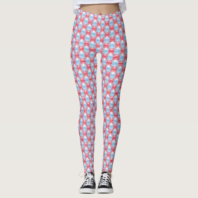 Leggings Patrón de velero y ancla (Anverso)