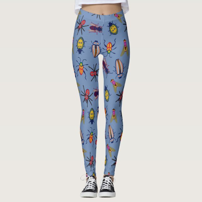 Leggings Patrón de verano de bonito (Anverso)