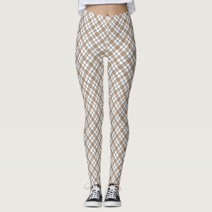 Leggings Patrón de verificación de luz negra en diagonal bl