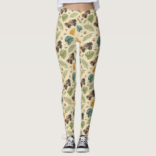 Leggings Patrón de viaje por carretera vintage (4)