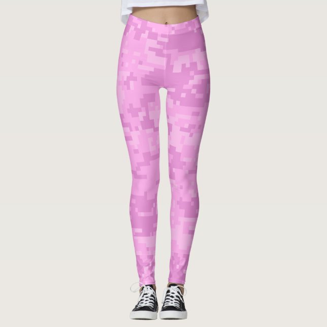 Leggings Patrón de vídeo digital Rosa Lady (Anverso)