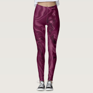 Leggings Patrón de Vino de Zarzamora 