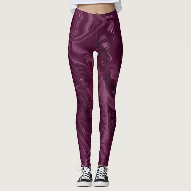 Leggings Patrón de Vino de Zarzamora  (Anverso)