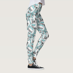 Leggings Patrón de voleibol canino gris