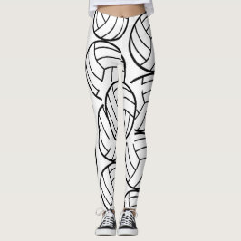 Leggings Patrón de voleibol deportivo