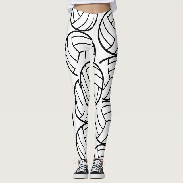 Leggings Patrón de voleibol deportivo (Anverso)