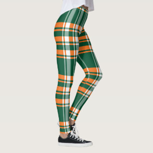 Leggings patrón de yeso verde naranja