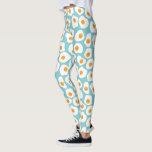 Leggings Patrón de Yolk de Huevo caprichoso en azul Verde a<br><div class="desc">Hervidades cortas con un patrón caprichoso de yemas de huevo en azul y amarillo verde azulado.</div>