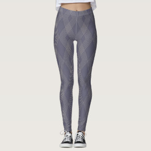 Leggings Patrón de zag en zig gris, fresco, moderno, de mod