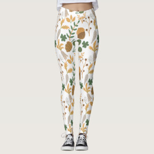 Leggings Patrón De Zanahorias Y Tuercas
