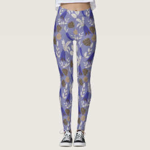 Leggings Patrón De Zanahorias Y Tuercas Azules