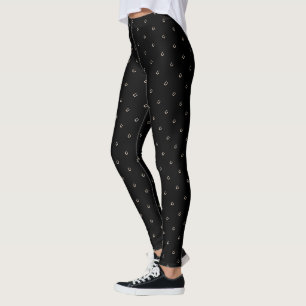 Leggings Patrón de zapatos ecuestres de caballos afortunado