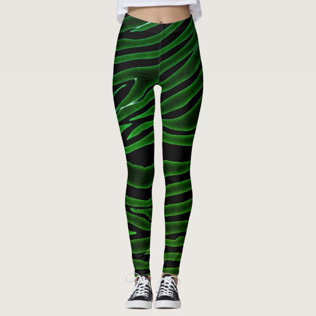 LEGGINGS PATRÓN DE ZEBRA NEGRO (Anverso)