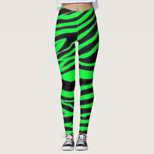 LEGGINGS PATRÓN DE ZEBRA NEGRO
