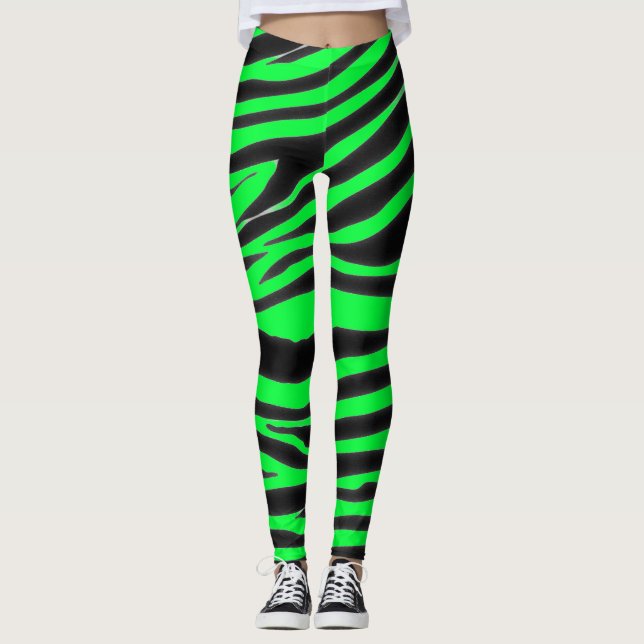 LEGGINGS PATRÓN DE ZEBRA NEGRO (Anverso)