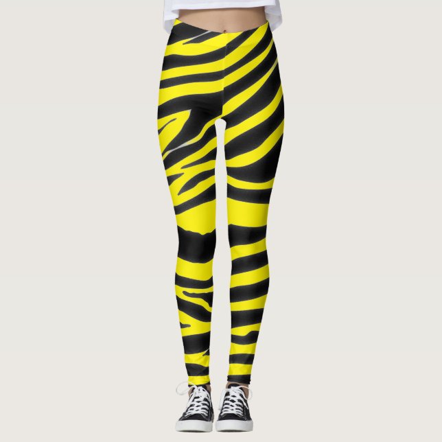LEGGINGS PATRÓN DE ZEBRA NEGRO (Anverso)