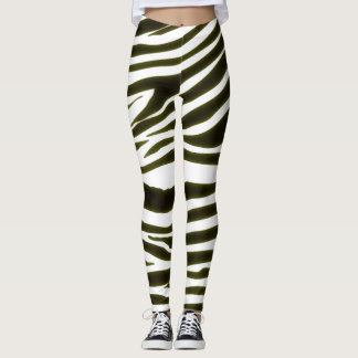 LEGGINGS PATRÓN DE ZEBRA NEGRO