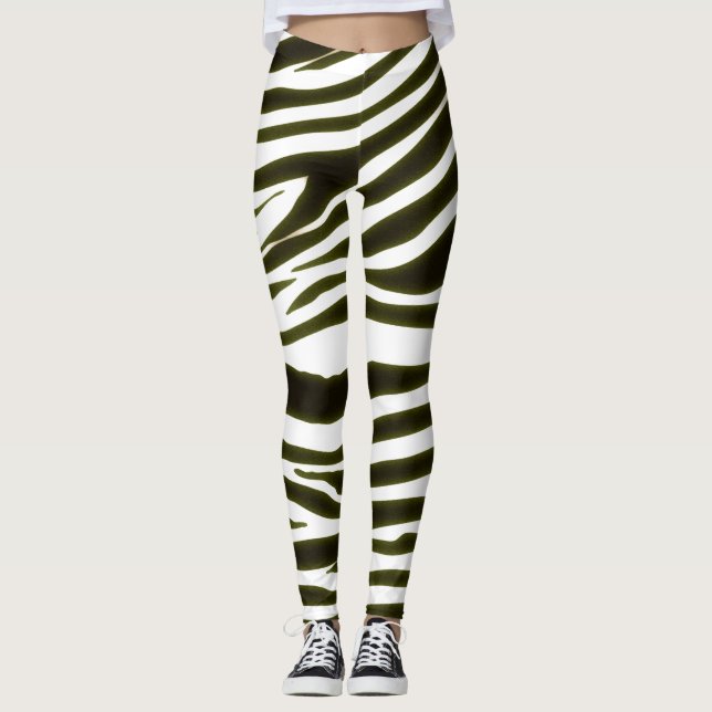 LEGGINGS PATRÓN DE ZEBRA NEGRO (Anverso)
