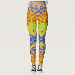 Leggings Patrón de zigzag multicolor "Ratti_Creative_Arts"