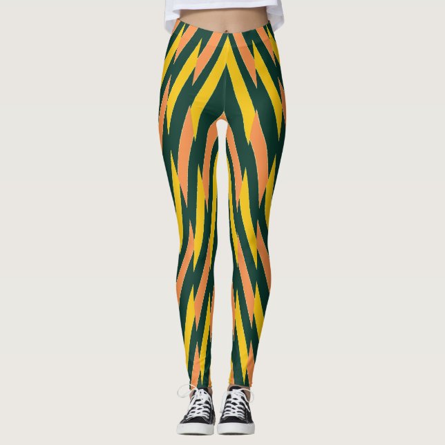 Leggings Patrón de zigzag multicolor "Ratti_Creative_Arts L (Anverso)