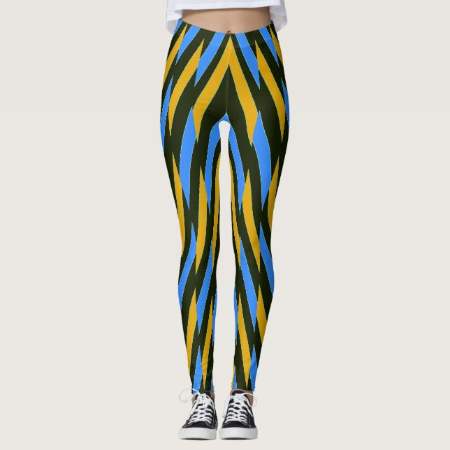 Leggings Patrón de zigzag multicolor "Ratti_Creative_Arts L (Anverso)