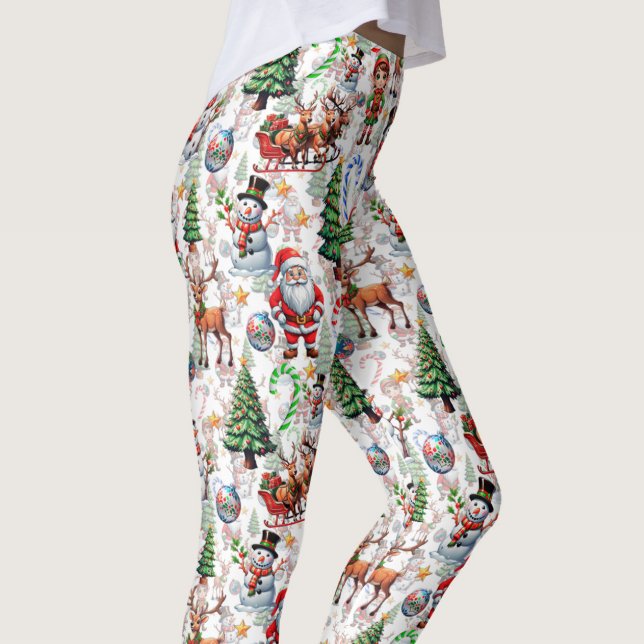 Leggings Patrón decorativo de Navidad con fondo blanco (Subido por el creador)