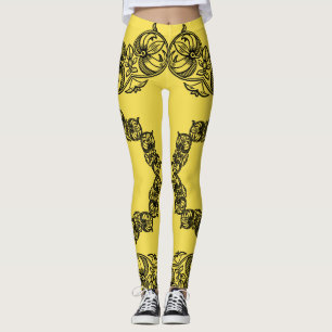 Leggings Patrón decorativo sobre el atletismo de las mujere