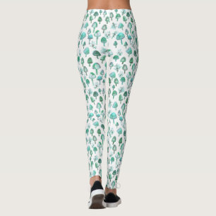 Leggings Patrón del bosque acuático de los hongos mágico