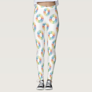 Leggings Patrón del Círculo Arcoiris del Orgullo LGBT 